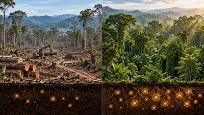 Borneo’s rainforest was selectively logged, but 22 years later it held only 60% of the carbon stored in primary forest