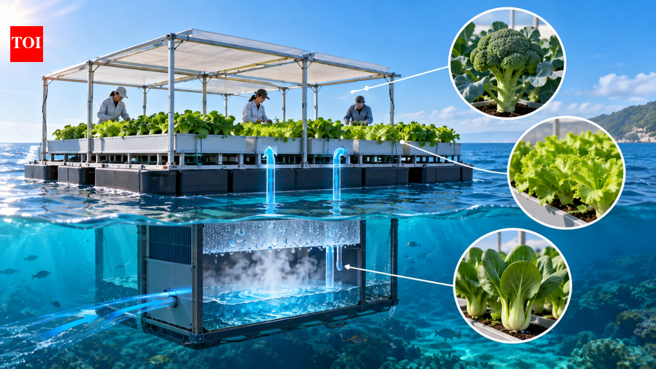 Scientists built a floating farm using seawater; three crops topped 80% germination in tests