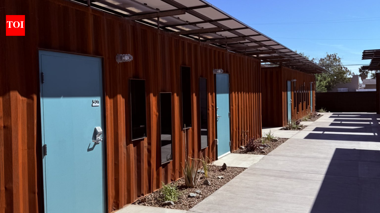 Phoenix turns shipping containers into 40 tiny homes for homeless seniors in a $750,000 project; 56 permanent units next