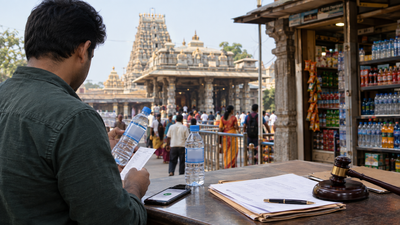 Water bottle sold above MRP at temple: Commission orders Rs 7 lakh penalty