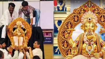This Hyderabad Ganpati arrived covered in 24-karat gold and 3,83,800 American diamonds, now ‘Lee-Chee Ka Raja’ has become one of the country's biggest Ganeshotsav attractions