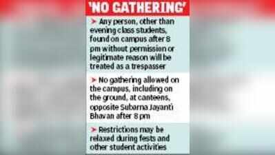 ‘Trespasser’ tag for students on Jadavpur University campus after 8 pm