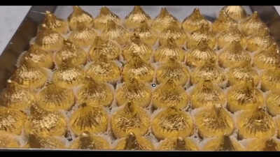 Nashik sweet shop sells 'Ganpati special' 24-carat ‘Golden Modak’ for Rs 27,000 per kg