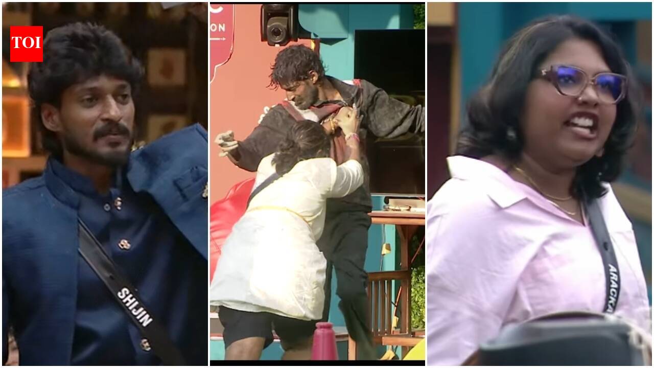 Sreelakshmi Arakkal and Shijin clashing during the Mission Road task on Bigg Boss Malayalam 8
