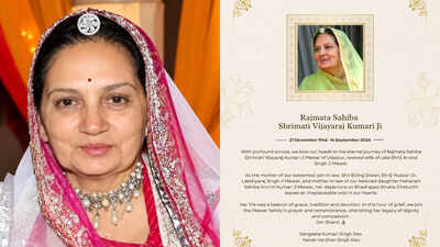 Who was Rajmata Vijayraj Kumari Mewar? Udaipur royal who made education and service part of her Mewar legacy passes away at 83