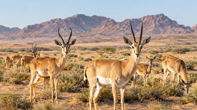 Saudi Arabia released 313 desert gazelles; 20 years later, both species had established in a vast protected desert