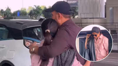 Samantha Ruth Prabhu and Raj Nidimoru share a heartfelt airport hug; mom-to-be’s goodbye moment goes viral - WATCH