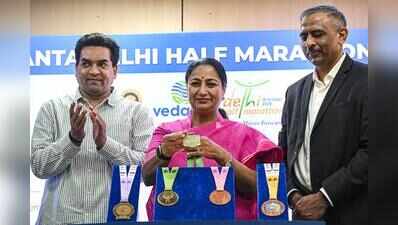 ‘Rise in women’s participation encouraging’: CM unveils half marathon medal