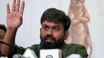 Abhijeet Dipke tears up copy of MoU between Maharashtra govt, trust over tribal hostels