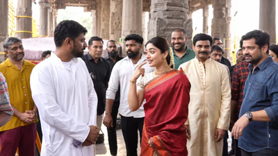 Rashmika Mandanna meets MS Subbulakshmi’s family at temple ahead of biopic launch 'MS: A Legacy On Screen', makers share video - WATCH