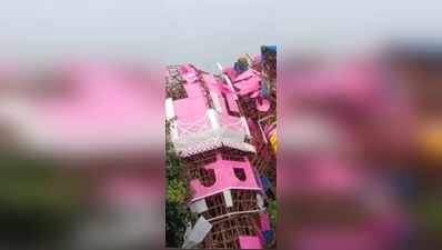 Ganesh pandal collapses in rain, none hurt