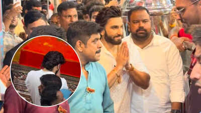 Ranveer Singh seeks Lord Ganesha's blessings at Lalbaugcha Raja as he gears up to become a father again - watch videos