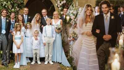 Jemima Goldsmith shares STUNNING wedding photos with Cameron O’Reilly; sons walk her down the aisle - PICS
