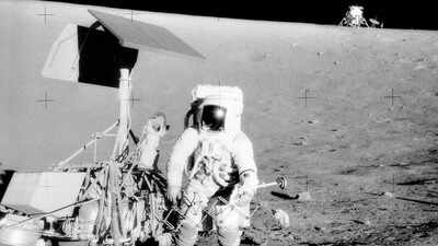 In 1969, NASA deliberately slammed Apollo 12’s lunar module into the Moon; the impact made its seismometers ring for nearly an hour