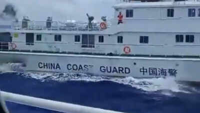 Chinese coast guard vessel rams civilian Philippine boat on refuelling mission in South China Sea
