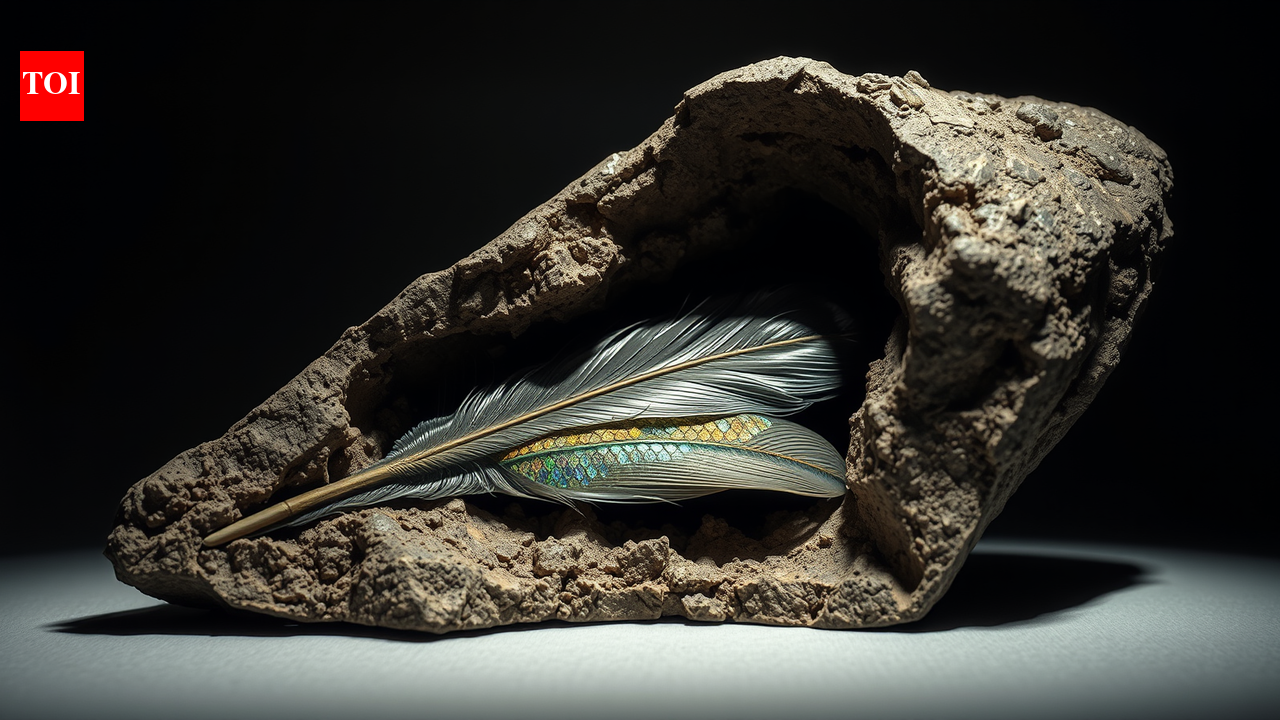 A Montana fossil hunter picked up a strange rock in 2016 and found 66-million-year-old bird feathers inside dinosaur dung