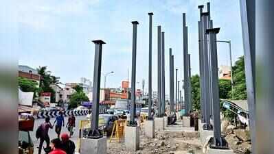 After a year’s delay, foot-overbridge work begins on Velachery Main Road