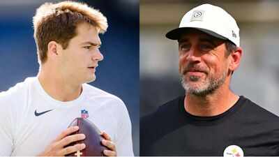 Drake Maye spent his childhood studying Aaron Rodgers on YouTube now he's replacing him as the NFL's next star