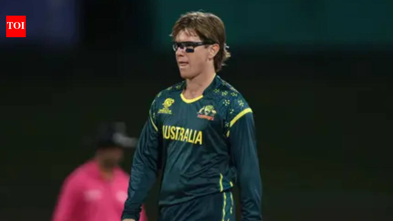 Adam Zampa celebrates a wicket for Australia in the ODI against Zimbabwe at Harare
