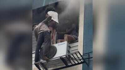 Fire breaks out after suspected  fridge compressor blast, two girls rescued in Pimple Saudagar