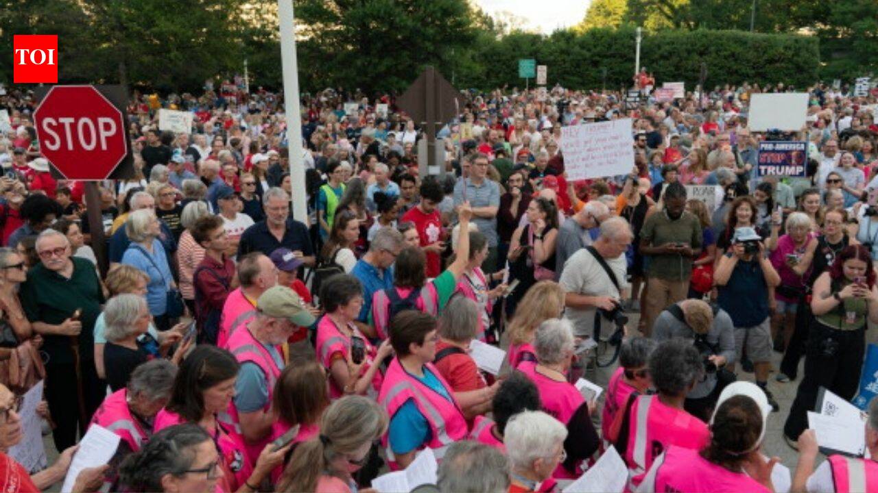 Watch: Thousands protest outside Kennedy Center over Trump’s threat to demolish iconic venue