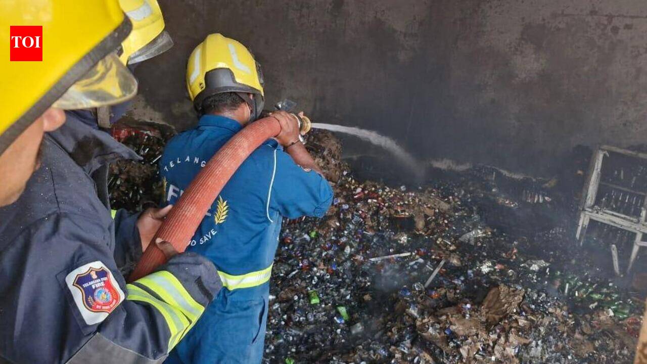 Liquor worth ₹1cr destroyed in fire at Rangareddy wine shop