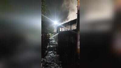 UPSRTC bus gutted after collision, no casualties