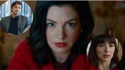 Mom-to-be Anne Hathaway joins Dakota Johnson and Josh Hartnett for 'Verity' press day in New York City