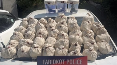 Faridkot Police busts cross-border heroin network, recovers 47.3kg heroin, 3 pistols; 4 held