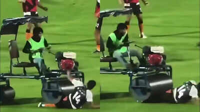 Horrific! Former England footballer Andros Townsend run over by pitch roller in freak accident - Watch