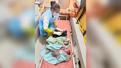 Triplets delivered inside 108 ambulance on way to hospital in Morbi