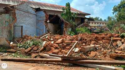 Unsafe house near Bicholim school razed after 5 years