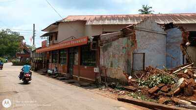 Unsafe house near Bicholim school razed after 5 years