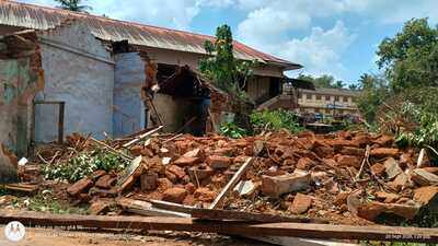 Unsafe house near Bicholim school razed after 5 years