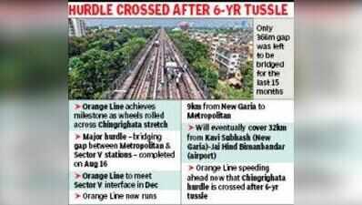 Orange Line milestone: 1st wheels roll out at Chingrighata stretch
