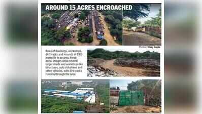 7 years on, no wall, biodiversity park edge remains open to encroachment in Gurgaon