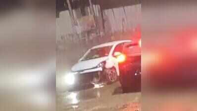 Baleno, Aura repeatedly ram each other in Sector 38 road rage