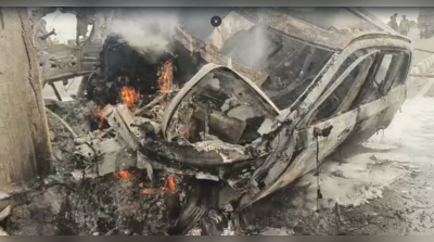 Neurosurgeon charred to death as car hits barrier on NH in Suryapet