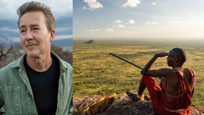 Edward Norton ran the 2009 New York Marathon with Maasai warriors to support a Kenya conservation trust protecting 280,000 acres