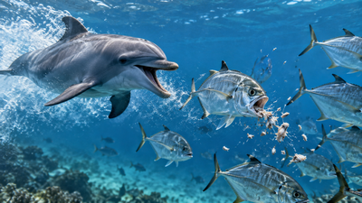 A dolphin called ‘Bubbles’ repeatedly chased Bigeye Trevally until they regurgitated food, with researchers documenting the strange tactic 11 times