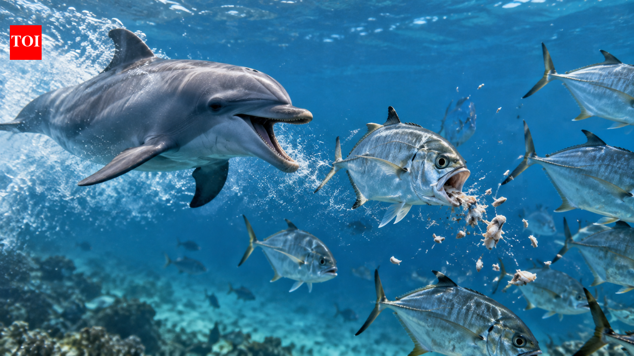 A dolphin called ‘Bubbles’ repeatedly chased Bigeye Trevally until they regurgitated food, with researchers documenting the strange tactic 11 times