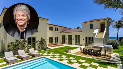 In 2018, Jon Bon Jovi paid $10 million for a Palm Beach home, demolished it and rebuilt; two years later he sold the new mansion for $19.85 million and bought a $43 million estate