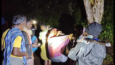 Dharmapuri hill village residents carry patient in doli eight km as they lack road