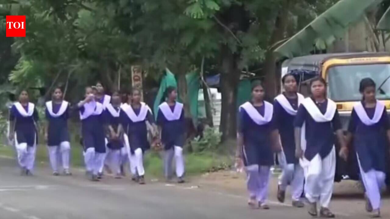 Ashram school students walk 8 km over water, power & food woes