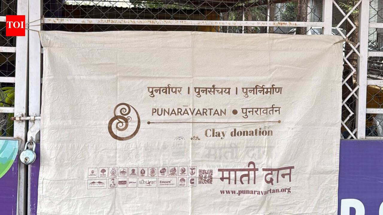 Pune residents show the eco-friendly way with shadu clay idol donations, reusing decorations and composting festival waste
