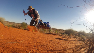 In 1984, Denis Bartell crossed Australia’s Simpson Desert alone; the 390-km trek took three weeks with no backup vehicles
