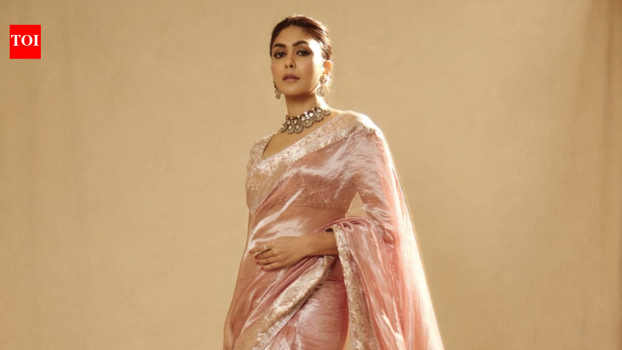 Mrunal Thakur’s pink saree look is what happens when traditional glam gets a little savage