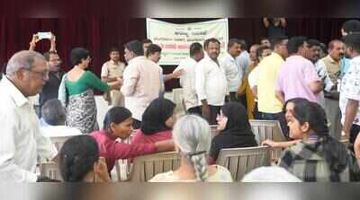 Chaos at public hearing over felling of 89 trees for Kudmul Ranga Rao memorial
