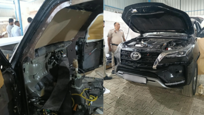 Fortuners, Scorpios at bulletproofing workshop: Faridabad raid finds modifications underway without NOC; 4 SUVs seized