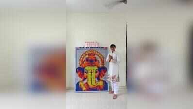 Pune Speedcuber makes Ganapati out of 520 Rubik’s cubes for Ganeshotsav